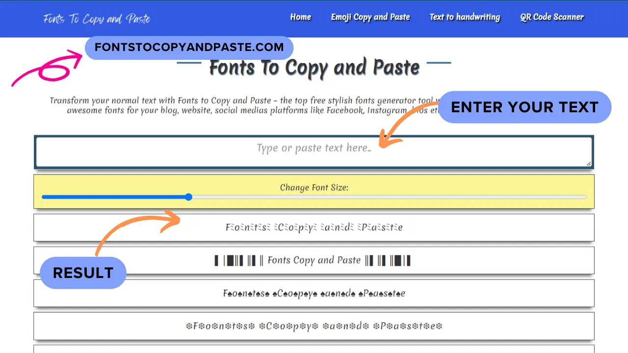 Fonts to Copy and Paste